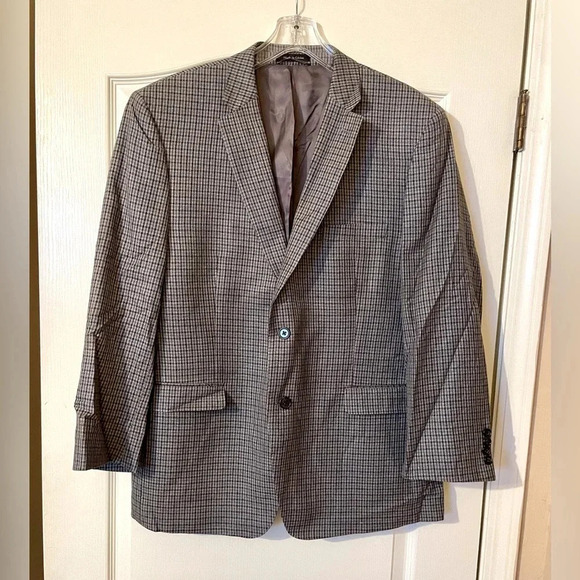 Lauren Ralph Lauren Black Label Blazer Jacket Men’s 46R Silk/Wool Houndstooth - Picture 4 of 8